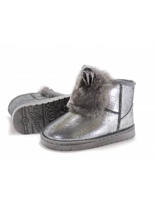 Детские угги "Coat" серебристые