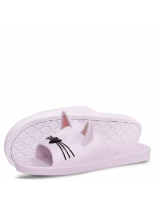 Подрстковые шлепанцы "Kitty" лиловые