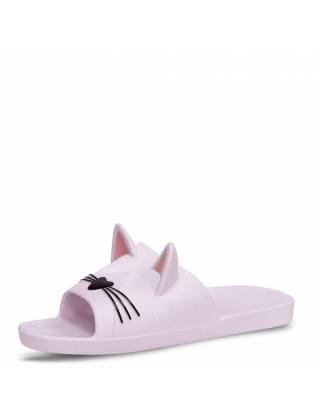 Подрстковые шлепанцы "Kitty" лиловые
