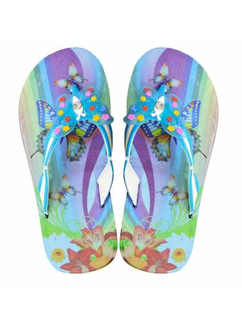 Детские вьетнамки "Butterfly" бирюзовые