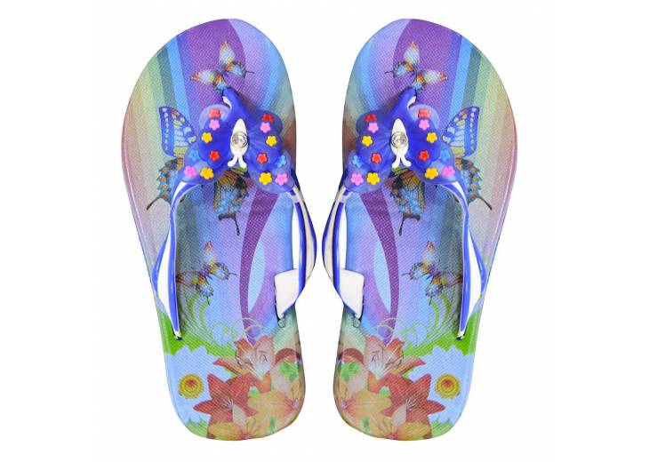 Детские вьетнамки "Butterfly" синие