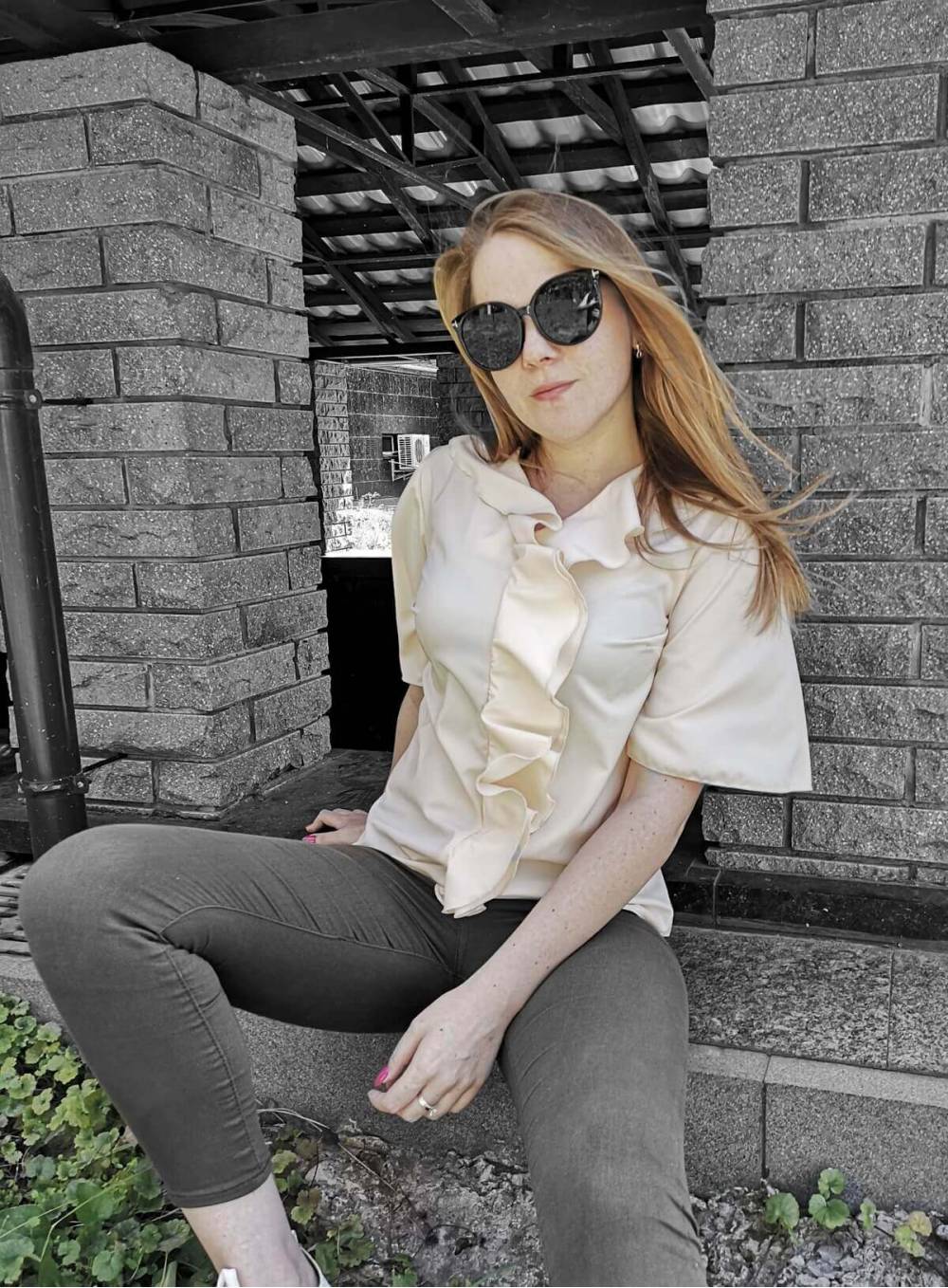 Жіноча блузка "Marit" бежева