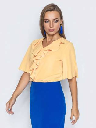 Женская блуза "Ruche" бежевая