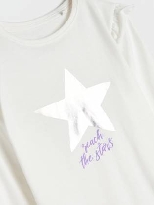 Лонгслив для девочки "Star" белый