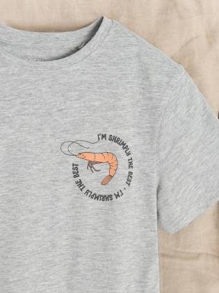 Футболка для хлопчика "Shrimp" сіра