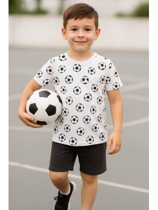 Футболка для хлопчика "Football" біла