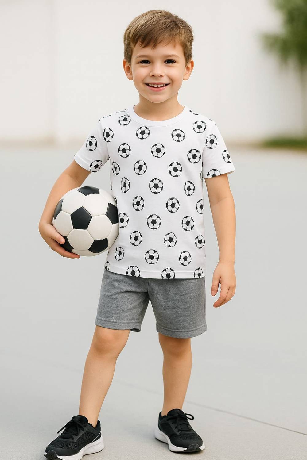Футболка для хлопчика "Football" біла