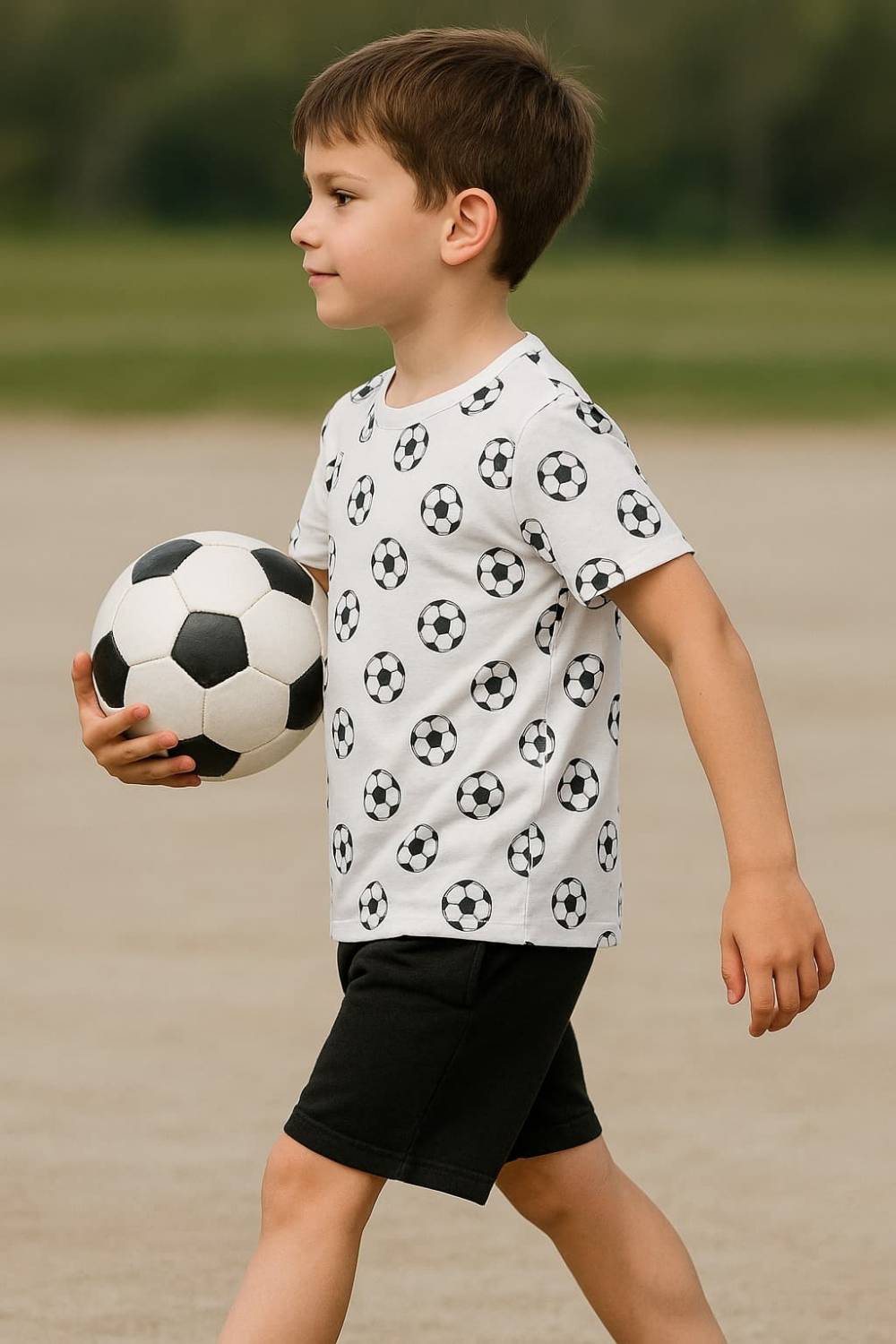 Футболка для хлопчика "Football" біла