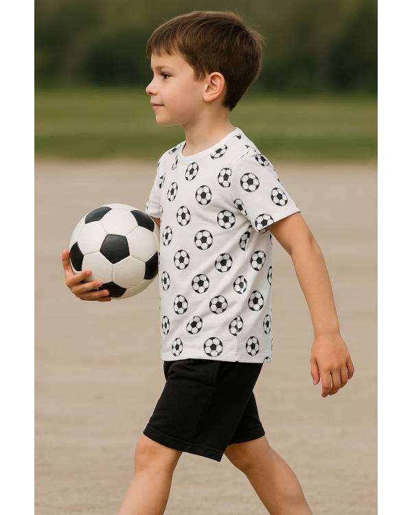 Футболка для хлопчика "Football" біла