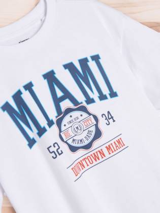 Футболка для хлопчика "Miami" біла