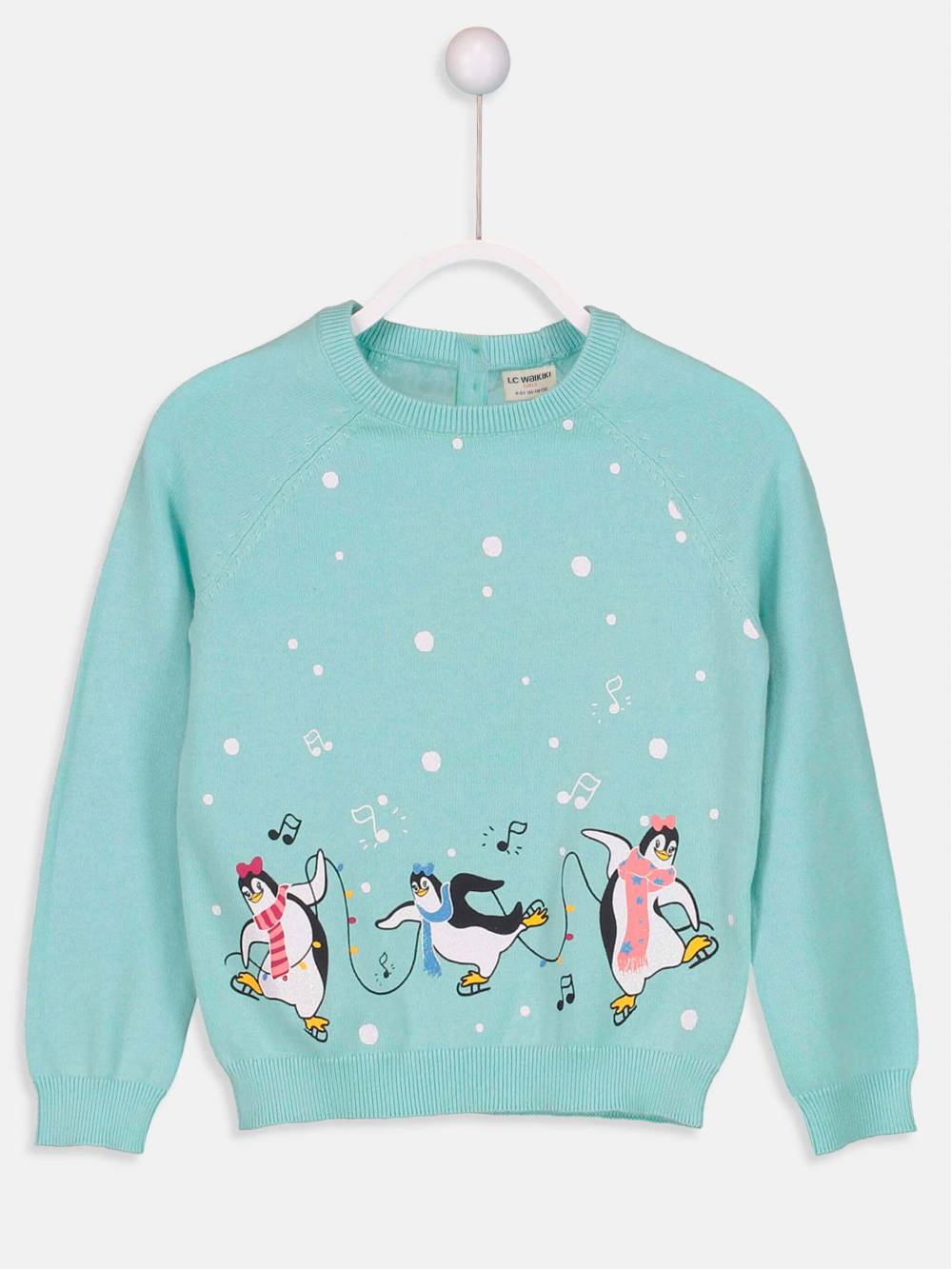 Джемпер для дівчинки "Pinguin" м'ятний