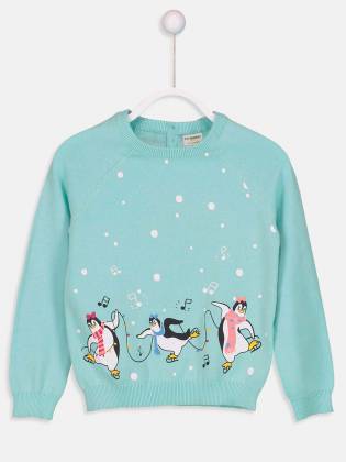 Джемпер для девочки "Pinguin" мятный