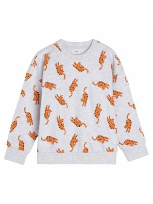 Детский свитшот "Tiger" серый