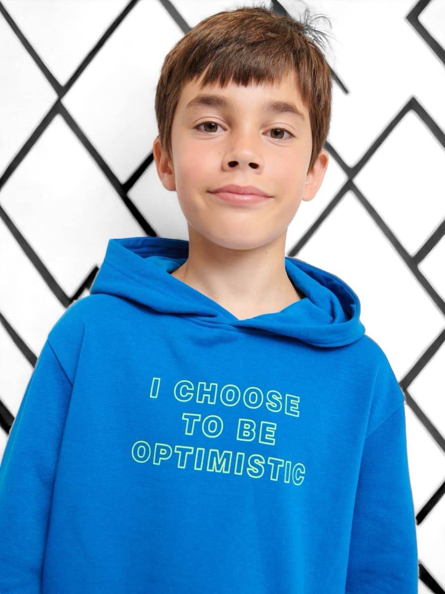 Дитяча худи "Optimisting" синя