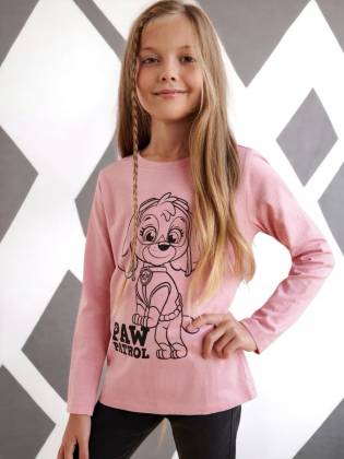 Дитячий лонгслів "Paw" рожевий