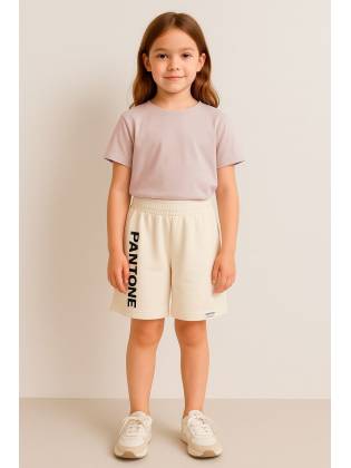 Шорты для девочки "Pantone" молочные
