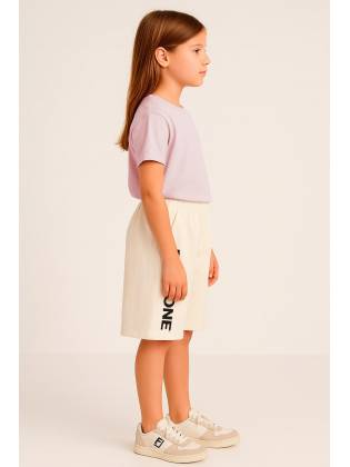 Шорты для девочки "Pantone" молочные