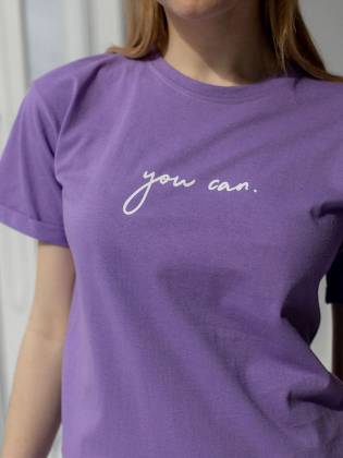 Женское спортивное платье "You can" лиловое