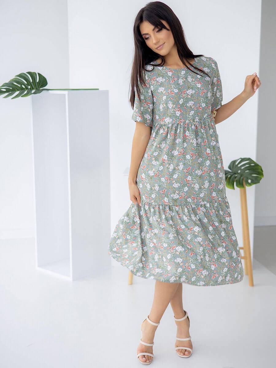 Жіноча сукня "Palm Leaves" оливокове