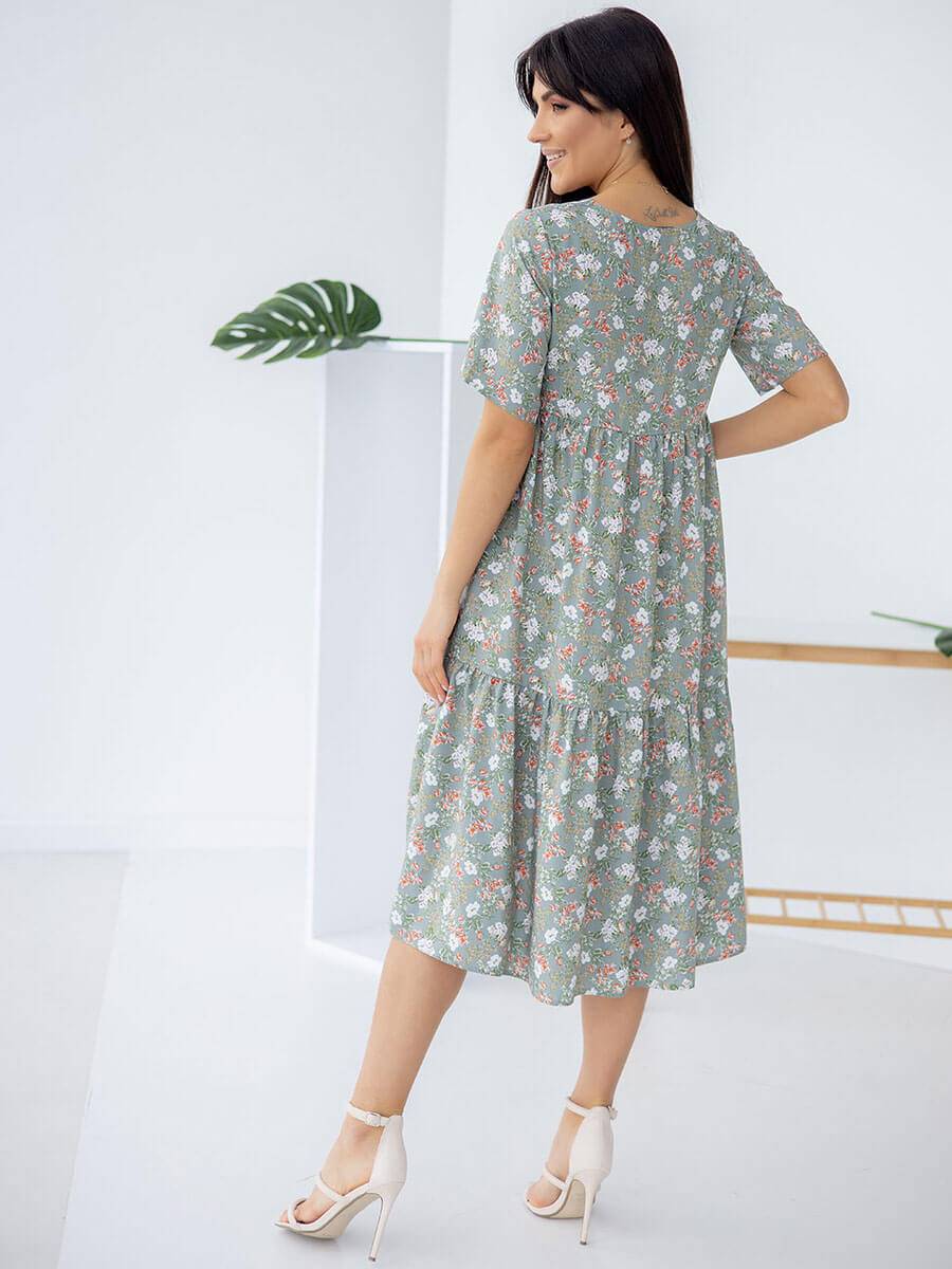 Жіноча сукня "Palm Leaves" оливокове
