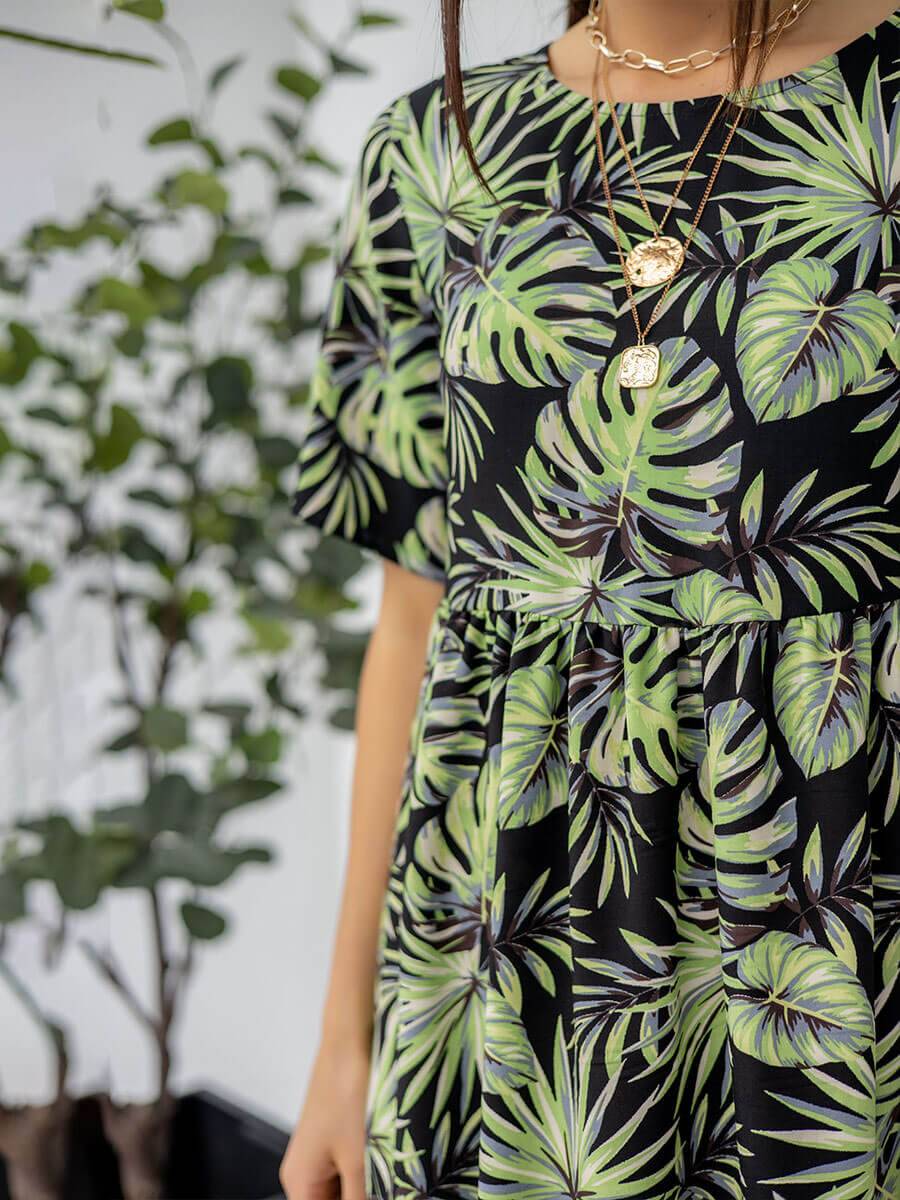 Жіноча сукня "Palm Leaves" чорне