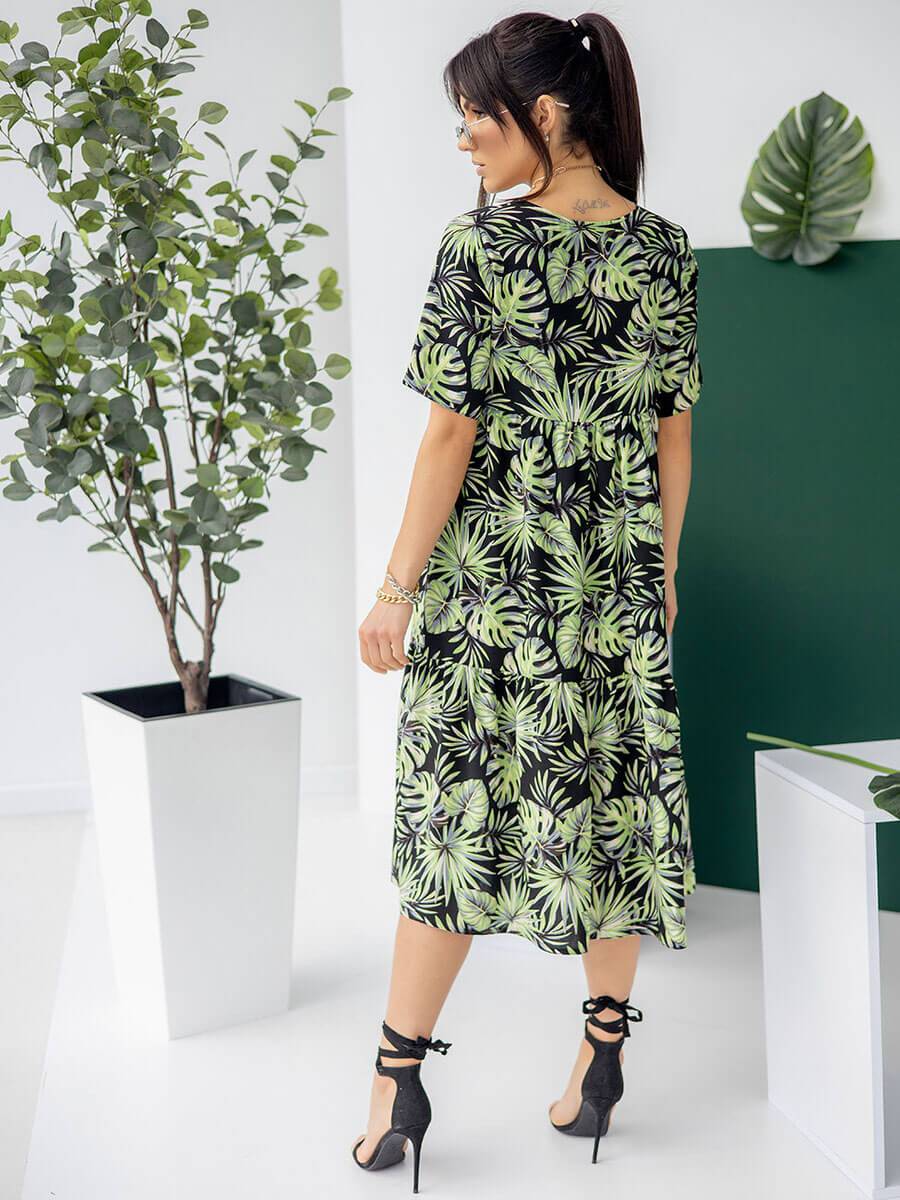 Жіноча сукня "Palm Leaves" чорне