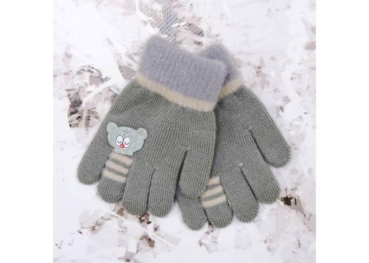 Детские перчатки "Bear" серые