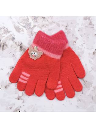 Детские перчатки "Bear" красные