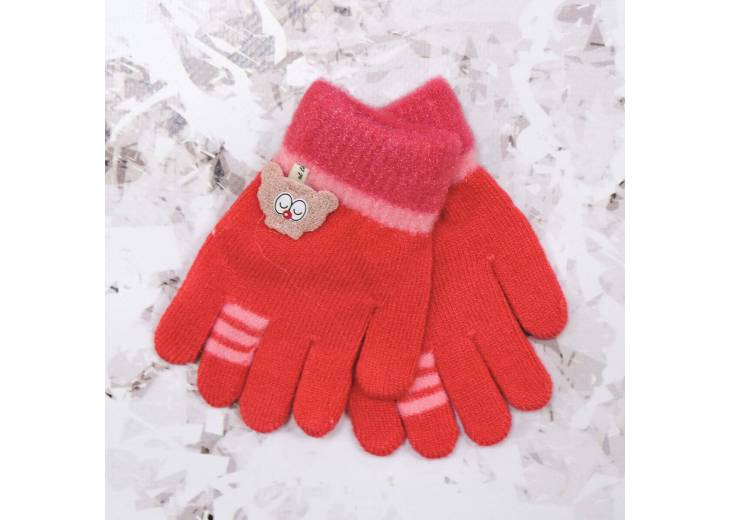 Детские перчатки "Bear" красные