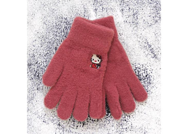 Детские перчатки "Hello Kitty" бордовые