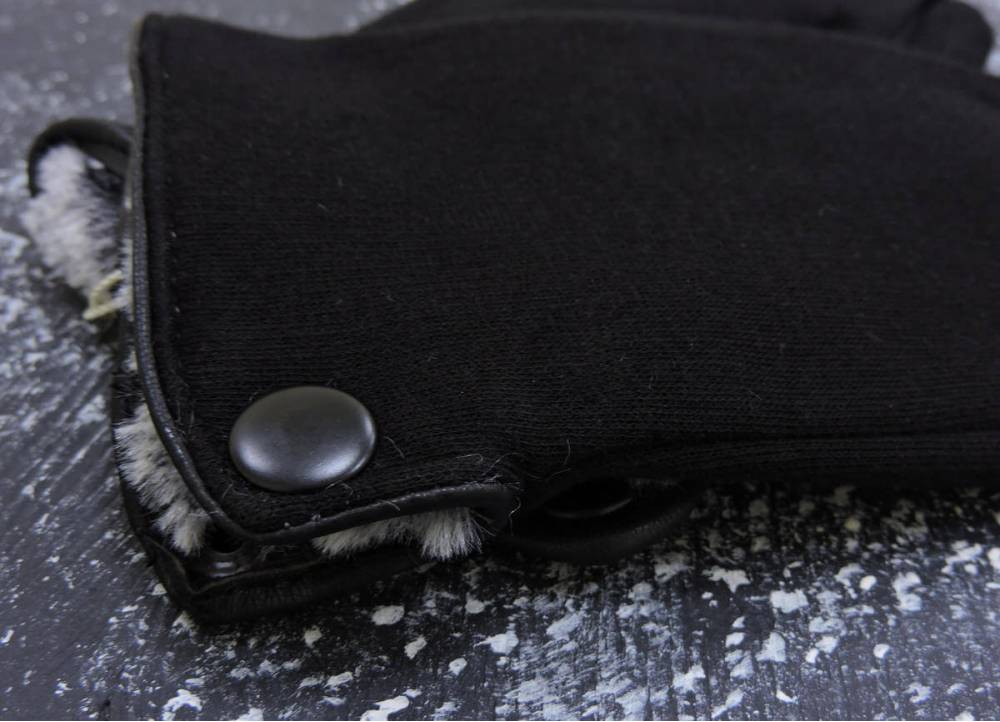 Чоловічі рукавички "Buttons" чорні