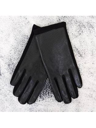 Мужские перчатки "Leather" черные