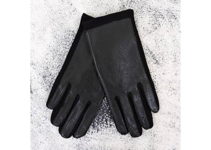Мужские перчатки "Leather" черные