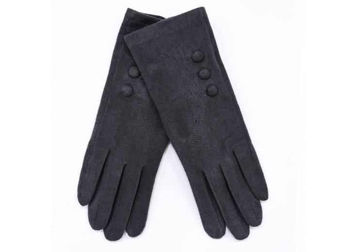Женские перчатки "Straight" темно-серые