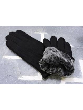 Мужские перчатки "Wool" черные