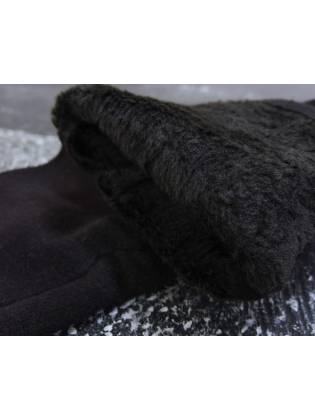 Женские перчатки "Rubber" черные