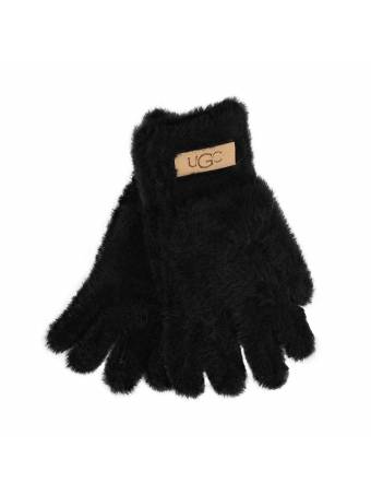 Женские перчатки "Furry" черные