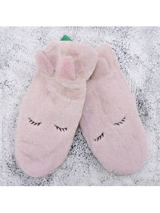 Женские варежки "Sleep" пудра