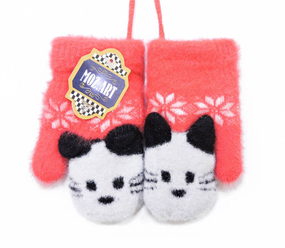 Дитячі рукавички "Kitty" червоні