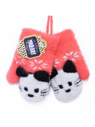 Детские перчатки "Kitty" красные