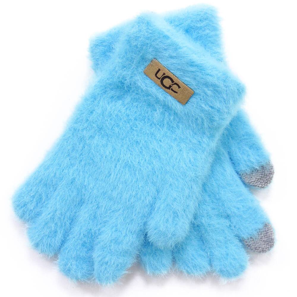 Дитячі рукавички "Fur" блакитні