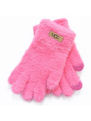 Детские перчатки "Fur" малиновые