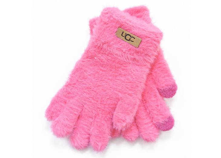 Детские перчатки "Fur" малиновые