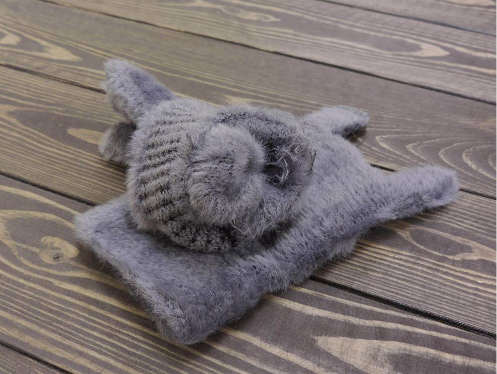 Дитячі рукавички "Fur" темно-сірі