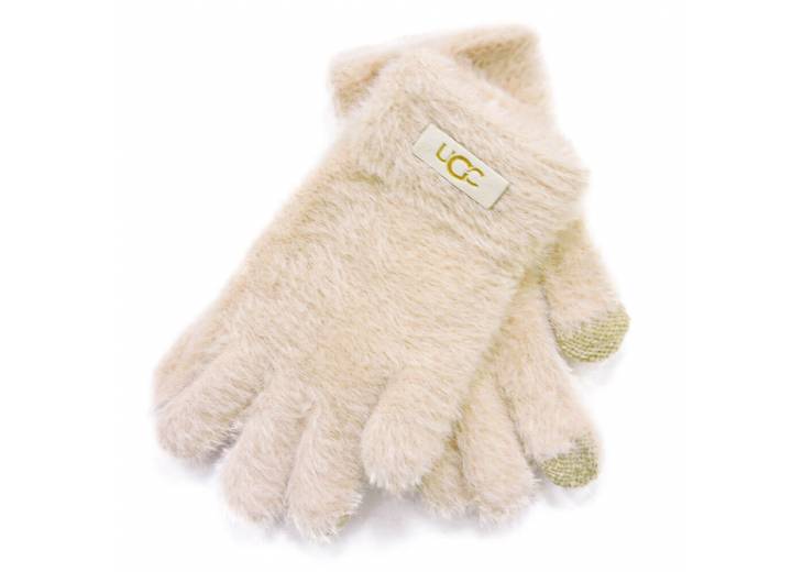 Детские перчатки "Fur" бежевые