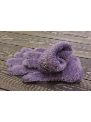 Детские перчатки "Fur" сиреневые