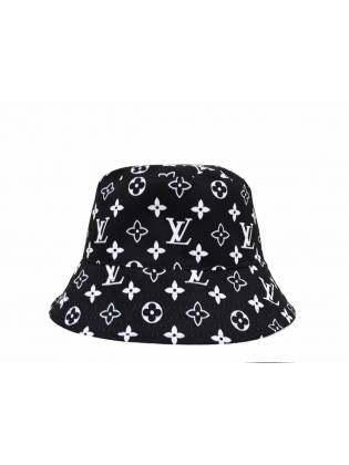 Панамка "LV" белая/черная