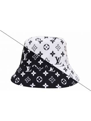Панамка "LV" белая/черная