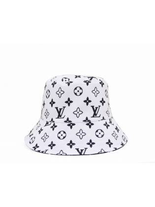 Панамка "LV" белая/черная