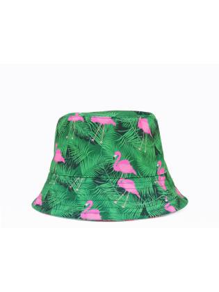 Двухсторонняя панамка "Flamingo" зеленая